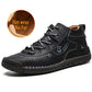 Men Ankle Boots Comfortable Thick Warm Men Snow Boots Leather Autumn Outdoor Man Motorcycle Footwear