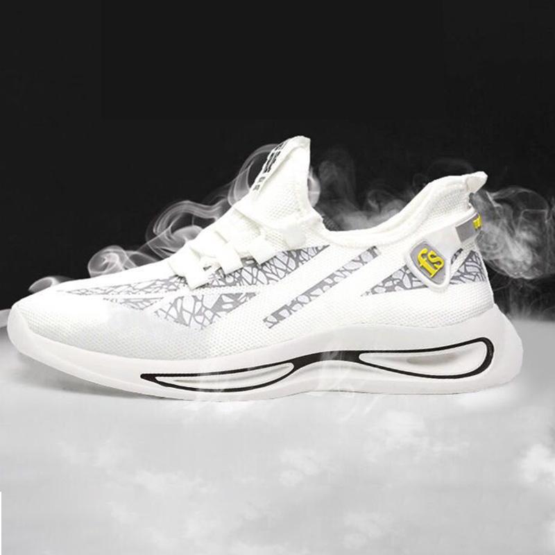 Men's Spring and Summer Breathable Deodorant Leisure Sports Running Shoes Trend All-match Flying Mesh Shoes