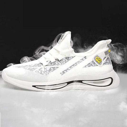 Men's Spring and Summer Breathable Deodorant Leisure Sports Running Shoes Trend All-match Flying Mesh Shoes