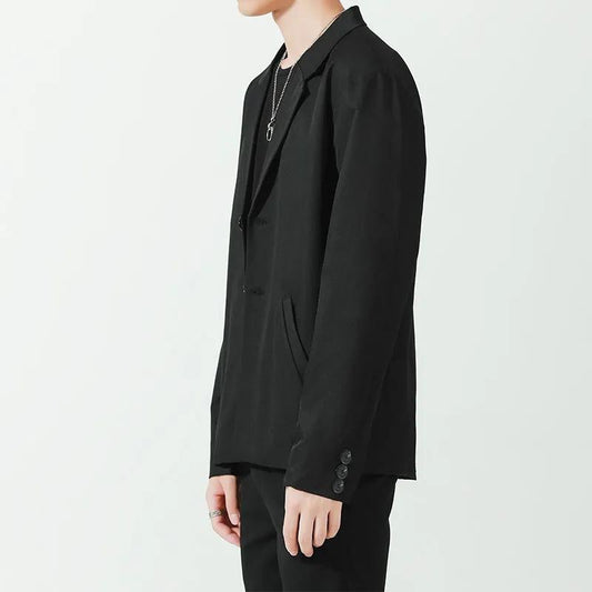 Casual Suit Jacket Men's Loose Korean Style Trendy Handsome Men's Suit Autumn Small Suit