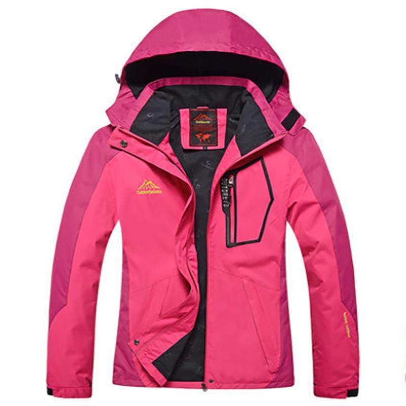 Large Size Autumn/winter Thin Jacket, Windproof, Waterproof, Wear-resistant Top, Outdoor Rock Climbing and Fishing Clothing for Female