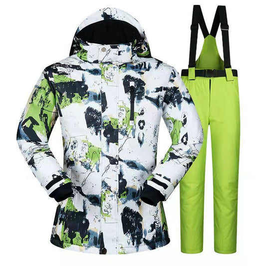 Winter Ski Suit Men's Korean Single and Double Board Large Size Waterproof and Cold-proof Thickened Warm Travel Jacket Suit Warm Equipment