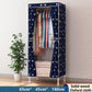 105/65cm Long Household Solid Wood Wardrobe Classic Style Bedroom Storage Cabinet Storage Rack Coat Hanger