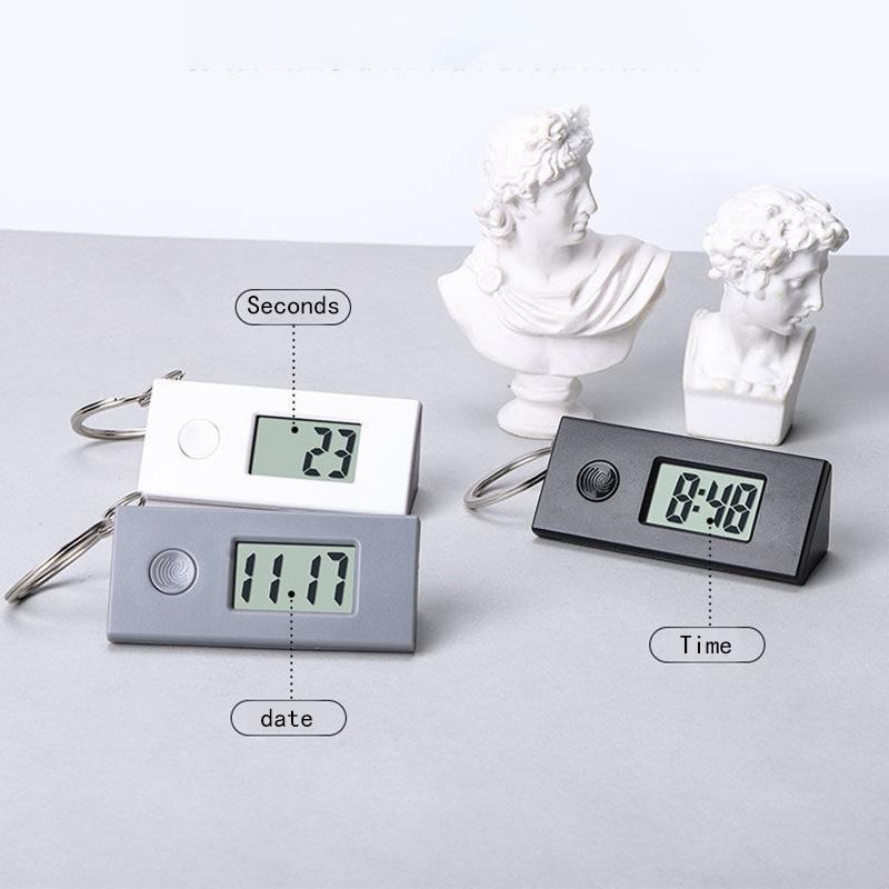 Bedroom Simple Small Electronic Watch Portable Old Man Big Character Watch Student Exam Mute Desktop Clock Mini Home