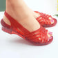 Jelly Shoes Women Summer Soft-soled Beach Shoes Non-slip Thick-soled Pregnant Women Slippers Rain Boots Sandals Hole Shoes
