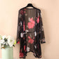 Women's Sun-Dress 1pcs Chiffon Cardigan Flowers Sun Protection Clothing Mid-length Plus Size Loose Outer Thin Coat Beach Air-conditioned Rooms