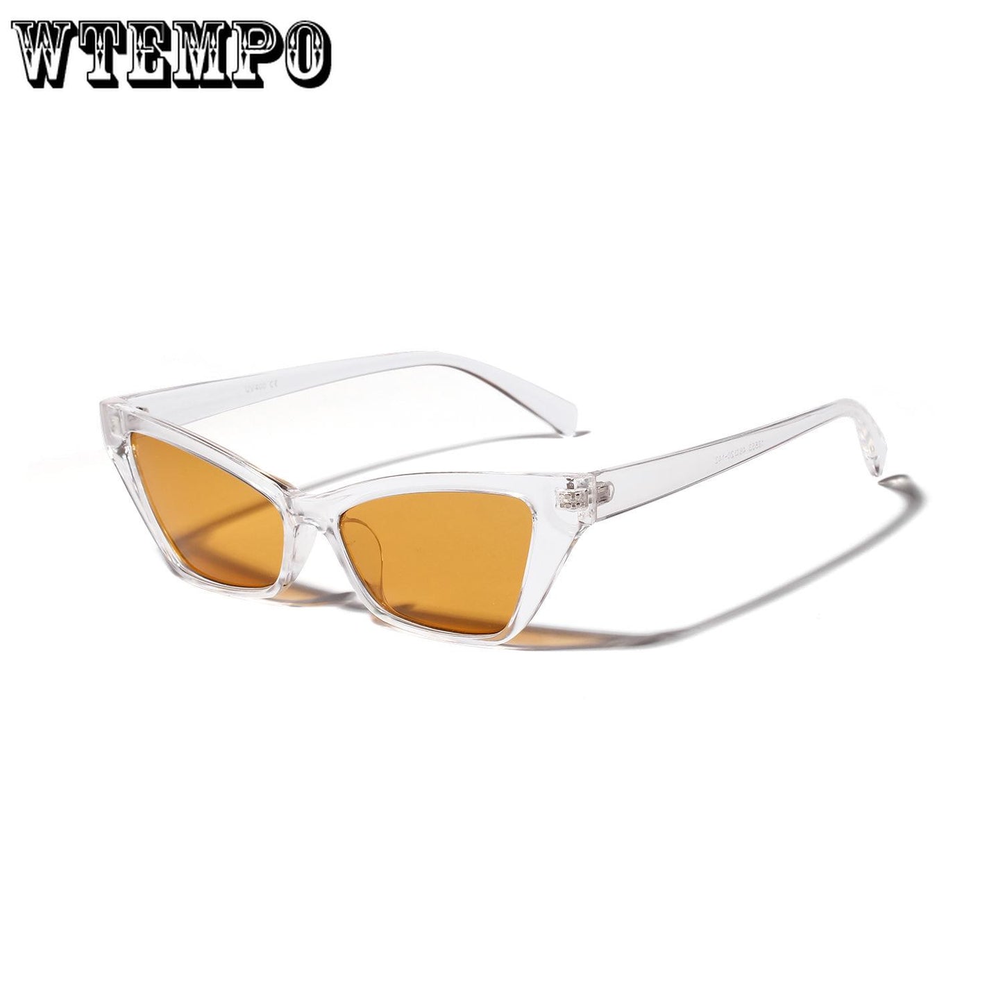 WTEMPO Cat Eye Sunglasses Women Retro Fashion UV Glasses Square Color Ocean Lens Sunglasses