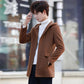Winter Men's Jacket Men's Fashion Wool Woolen Coat Hooded Coat Men Winter Coat Warm Trench Coat