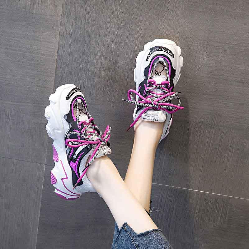 Plus Size 35-40 Summer Ulzzang Women Mesh Letter Sneakers Student Non-slip Basketball Shoes Breathable Running Shoes