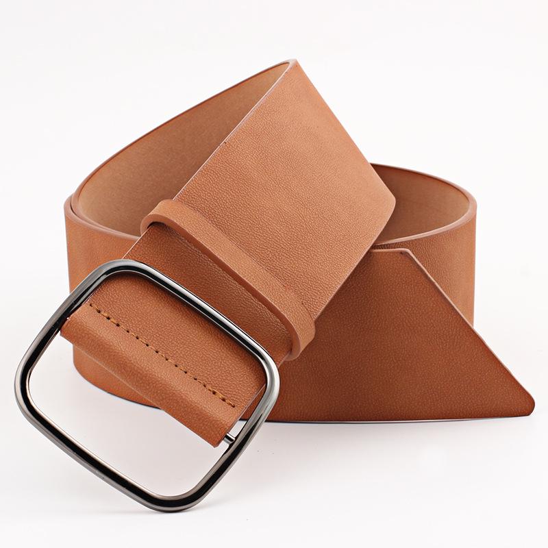 Concise Women Strap Pu Leather Casual All-match Women Waist Belt Wide Waistband