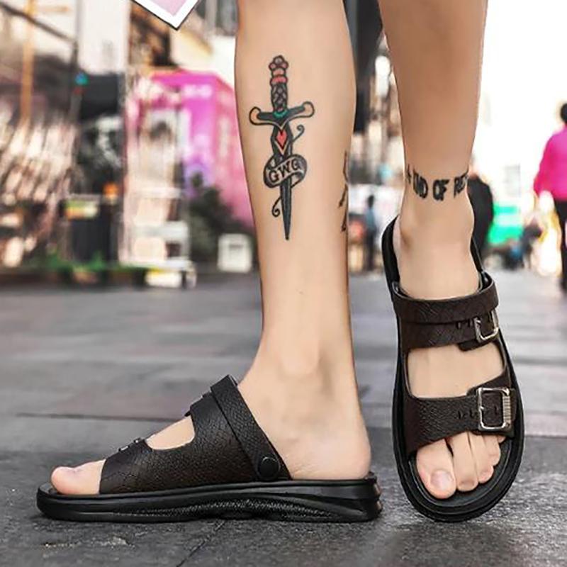 Sandals Men's Slippers Men's Summer Sandals and Slippers Korean Beach Shoes Outdoor Shoes