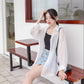 Sunscreen Chiffon Shirt Female Summer Coat Korean Version  Thin Section  Blouse Loose Air-conditioned Shirt Tide Womens Tops