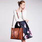 Woman bag Leather bag Big capacity European and American style Shoulder Handbag Trendy wild