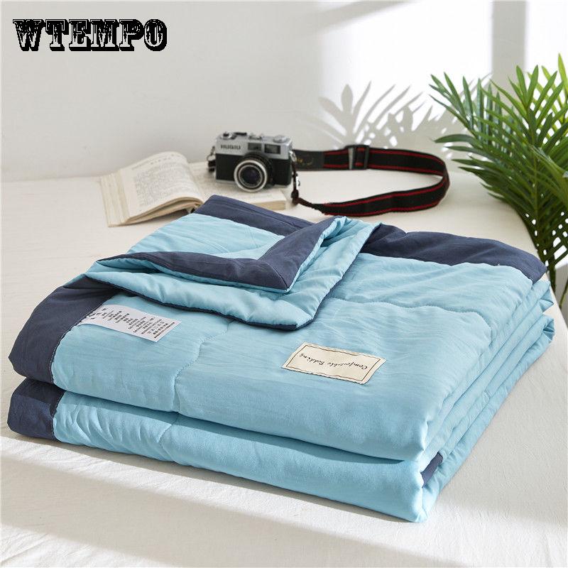 WTEMPO Comfortable Cotton Summer Is Cooled By Air Conditioner and Summer Printed Thin Quilt