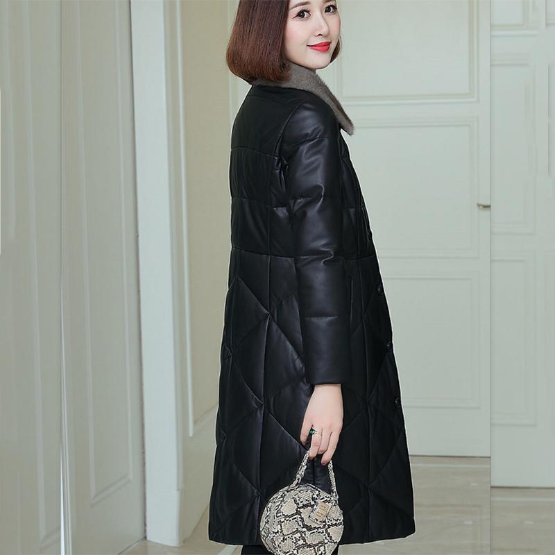 Women's Winter Korean Loose Quilted Coat Warm Padded Stand-collar Down Jacket Women's Solid Color Regular Down Jacket with Fur Collar