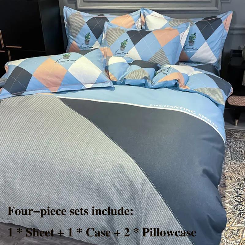 Pure Cotton Four-piece Bed Supplies Light Luxury European Style High-grade Pillowcase Is Single Suit