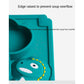 Baby Dinner Plate Suction Cup Grid Plate Cartoon Food Supplement Bowl Children Learn To Eat Silicone Cutlery Set Prato Cuencos