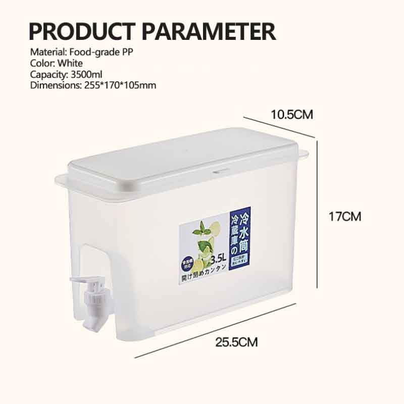 Cold Water Jug with Tap Water Beverage Drink Dispenser Fruit Teapot Tank Refrigerator Juice Kettle Cold Water Jug for Lemonade