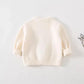 Girl Baby Sweater Pullover Autumn and Winter Clothes Girls Thickening Baby Pullover Sweater Loose Solid Color Printed Sweater