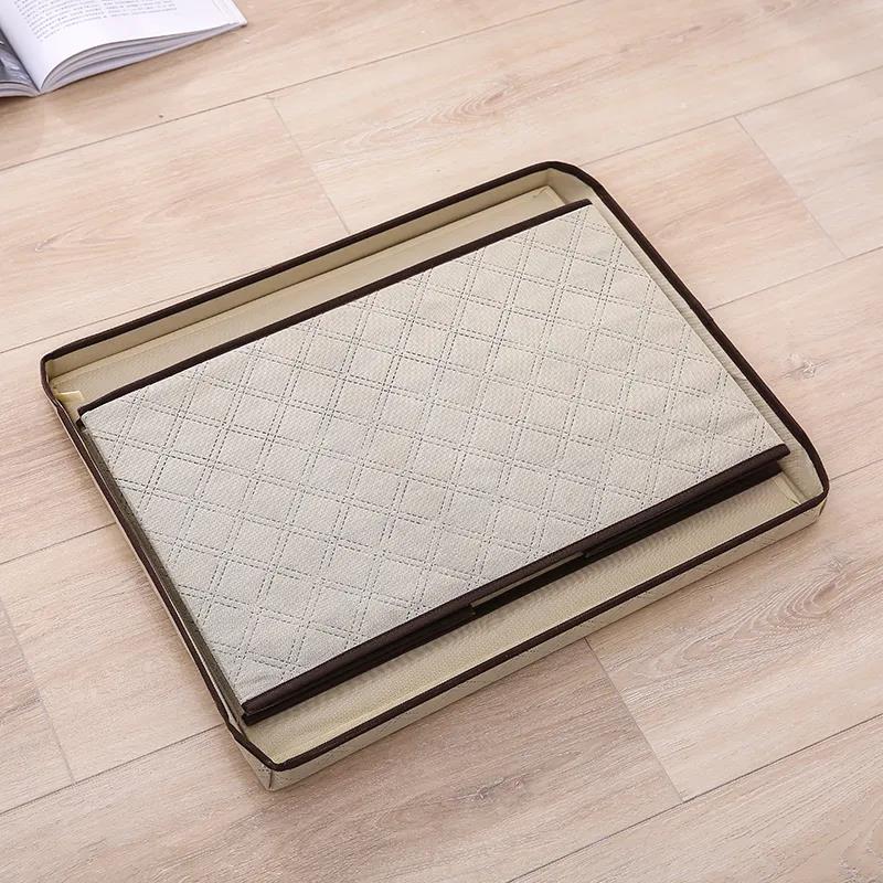 Cloth Storage Box Foldable Clothing Storage Box Household Storage Box Living Room Bedroom Dust-proof Covered Storage Box