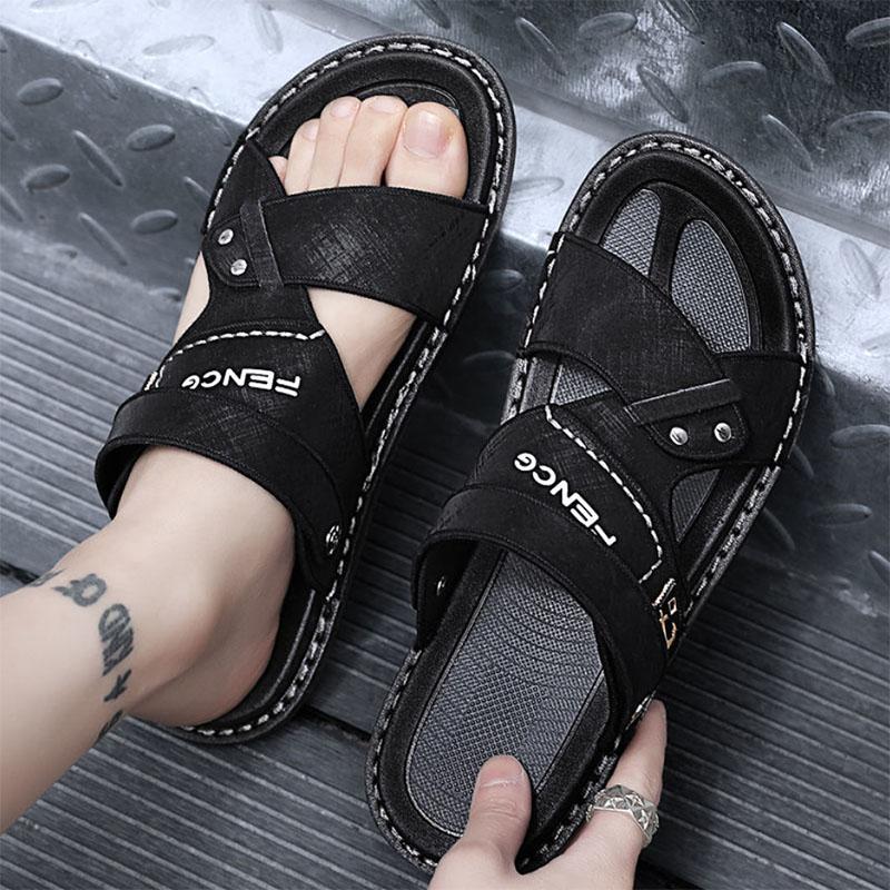 Men's Sandals Driving Dual-use Summer Non-slip Soft-soled Slippers To Wear Cool and Waterproof