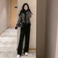 Retro Casual Round Neck Sweater Women's Cardigan Outer Wear Autumn  Winter Long-sleeved Loose Knit Top