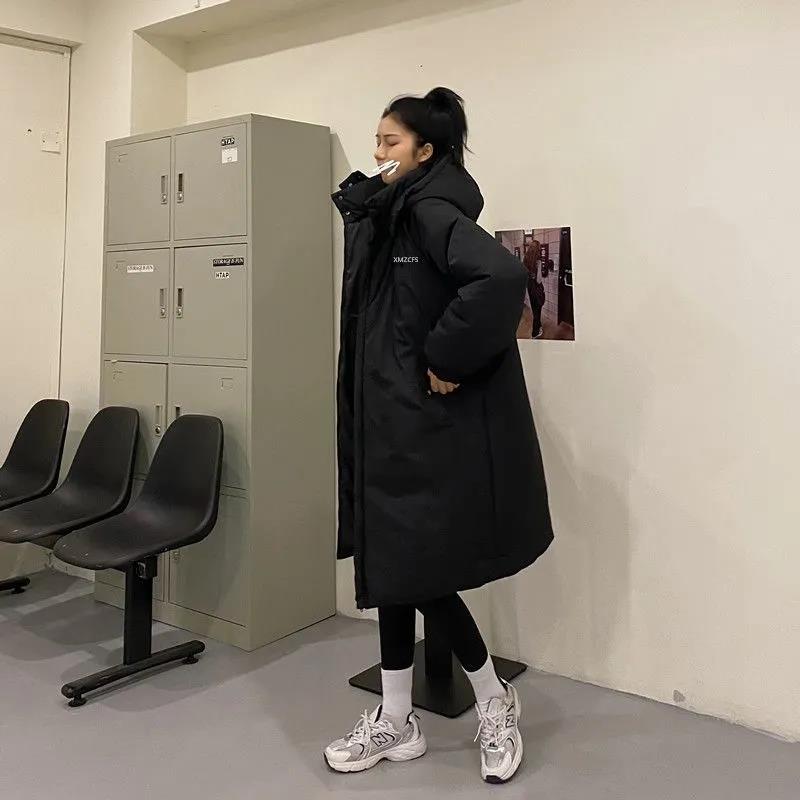 Mid-length Cotton-padded Jacket Coat Women's Winter Korean Sports Style Cotton-padded Jacket Parker