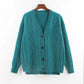 Knit Sweater Cardigan Women's Spring Short Shawl Outer Top V-neck Loose Twist Sweater Coat