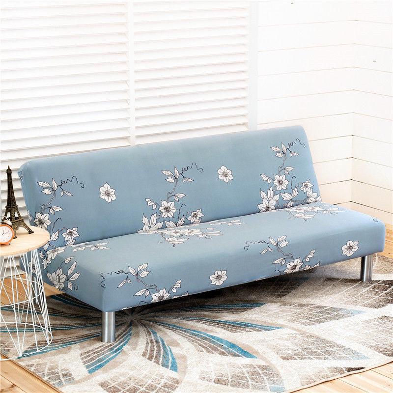 All-inclusive Folding Sofa Bed Cover Tight Wrap Magic Sofa Cover  Printed Stretch Couch Cover Without Armrest