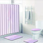 4-piece Shower Curtain and Cushion Bathroom Set Shower Curtain Non-slip Bath Mat Toilet Seat Cover Carpet Home Decor