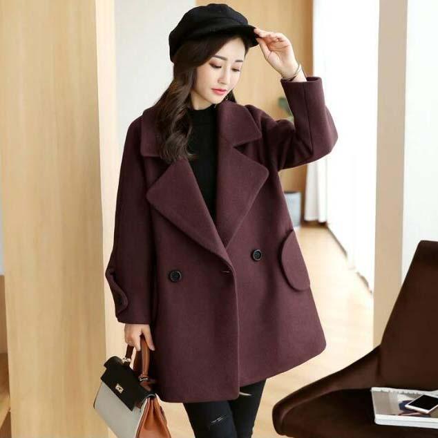 Long Sleeve Winter Wool Coat Women's Jacket Casaco Feminino Ladies Autumn Slim Short Woolen Coats
