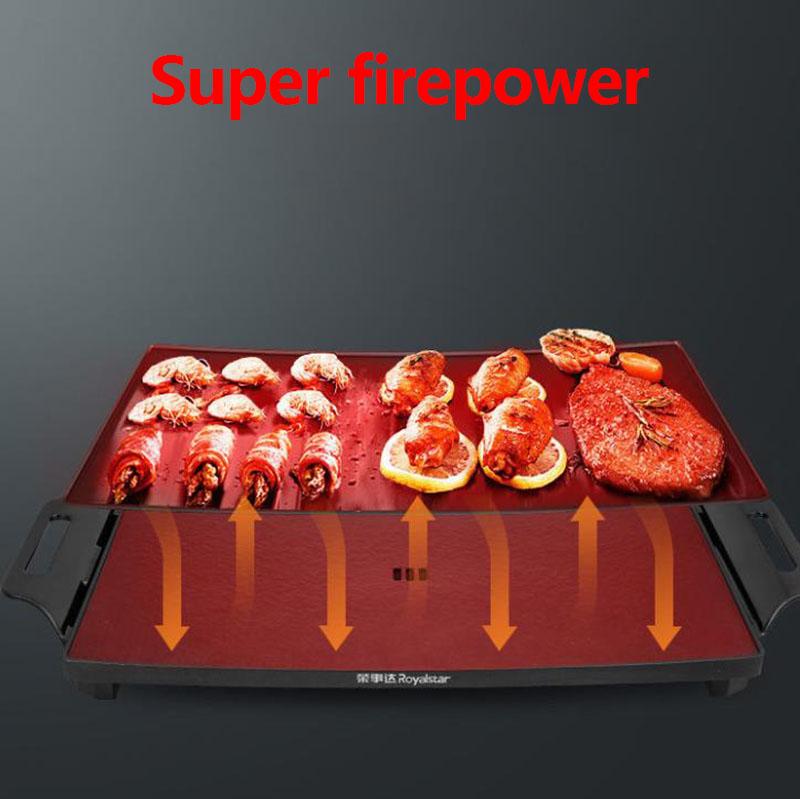 1500W Electric Grill Multi-function Smokeless Oven BBC Machine Medical Stone Oven Bakeware Frying Pan