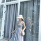 Fashion Summer Chiffon Spaghetti Strap Dress Women Sexy A-line Strapless Dress Beach Party Dress
