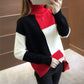 Autumn and Winter Casual Sweater High Neck Knitted Bottoming Shirt Loose Plus Size Women's Top