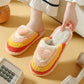 Autumn and Winter Pure Soles Cotton Shoes Indoor Dressing Plain Furry Shoes Fashion Casual Trend