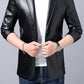 Fashion High-end Men's Leather Jacket Autumn and Winter Fashion Trend Slim Plus Cashmere Warm Sheepskin Jacket