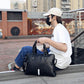 Business Briefcase Men Striped Large Capacity Leather Waterproof Handbag Crossbody Bags Shoulder Bag