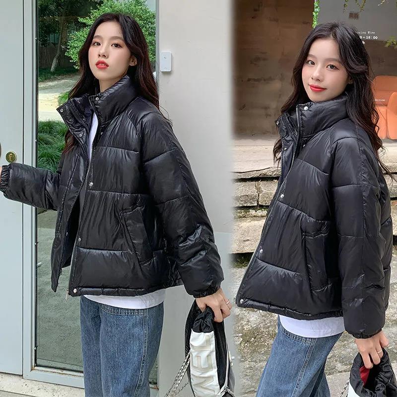 Short Padded Jacket Women's Pearlescent Korean Loose Padded Jacket Student Bread Coat Down Padded Winter Jacket