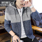 Autumn and Winter Thick Men's Cardigan Zipper Long-sleeved Sweater Hooded Sweater Warm Jacket