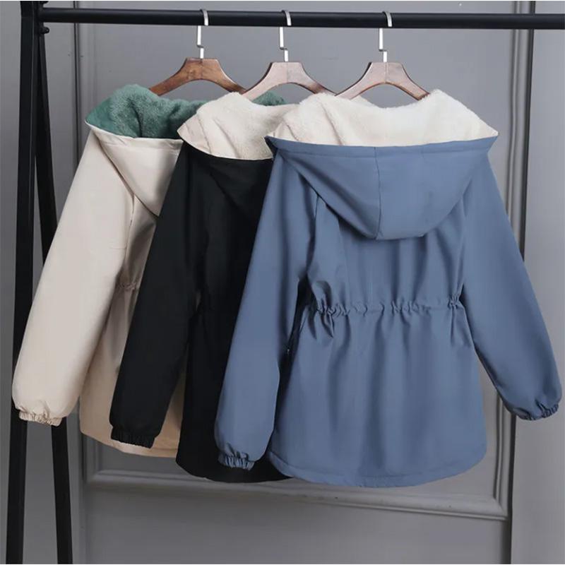 Thickened Windproof Jacket Women's Short All-match Casual Loose Windbreaker