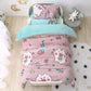 Children's Bed Three-piece Soft Skin-friendly Pillowcase Quilt Cover Sheet Milk Velvet Warm Bed Set Baby Bedding