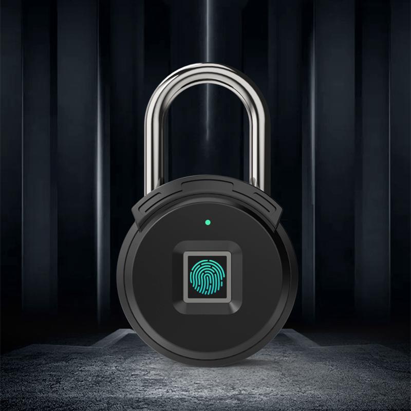 Fingerprint Padlock Intelligent Lock Dormitory Locker Warehouse Door Security Lock Outdoor Remote Authorization Password Padlock