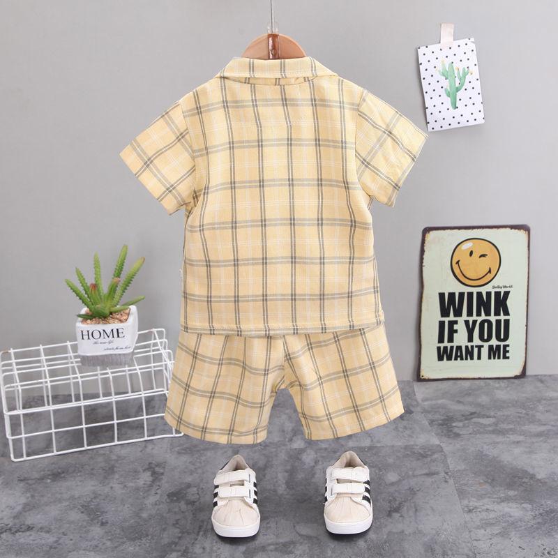 Boys Small Suit Three-piece Summer New Short-sleeved Suit Baby Handsome Shorts British Style Sub-suit Tide