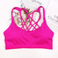 Fitness Sports Bra for Women Push Up Solid Cross Back Yoga Running Gym Workout Femme Shockproof Bra