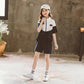 Girls' Summer Suits Children's Fashion Western Style Sports Net Red Summer Clothes Children's