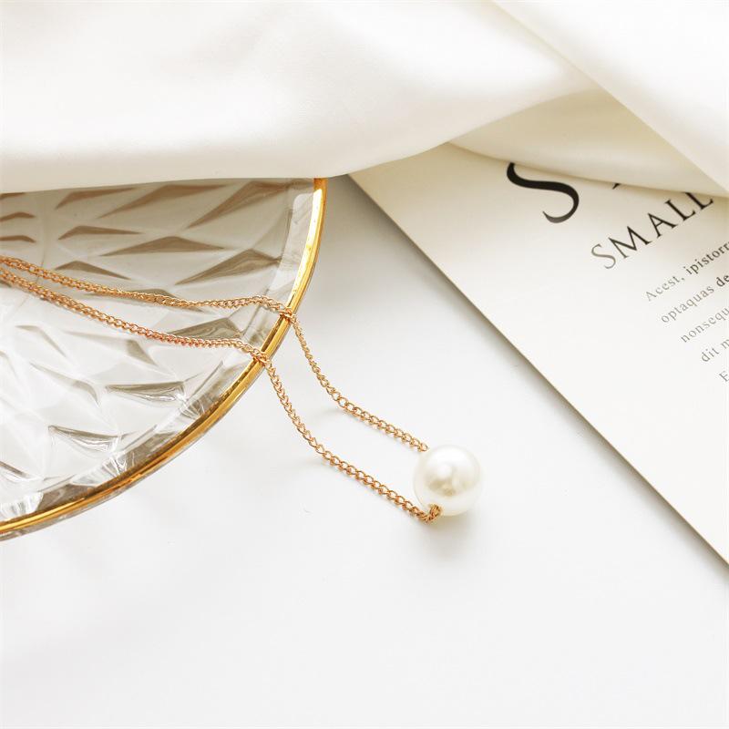 Simple Pearl Ball Short Necklace Chain Necklace Star Simple Accessorie Clothing Clavicle Chain Batch