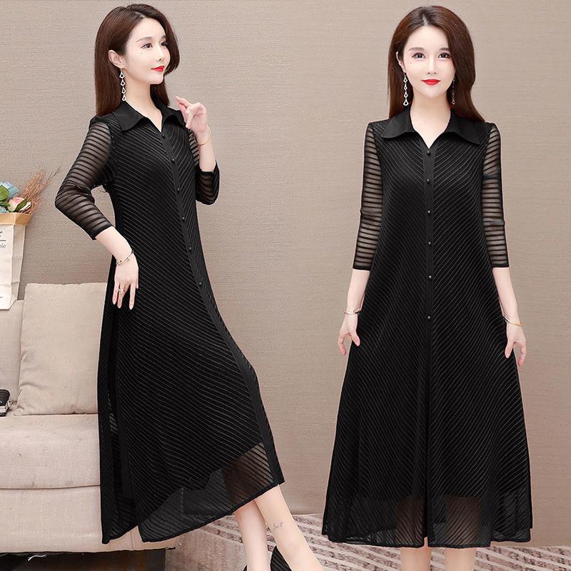Summer Fashion Blue Plus Size Dress Vintage Print Mulberry Silk Midi Dress Elegant Women Bodycon Party Vestidos
