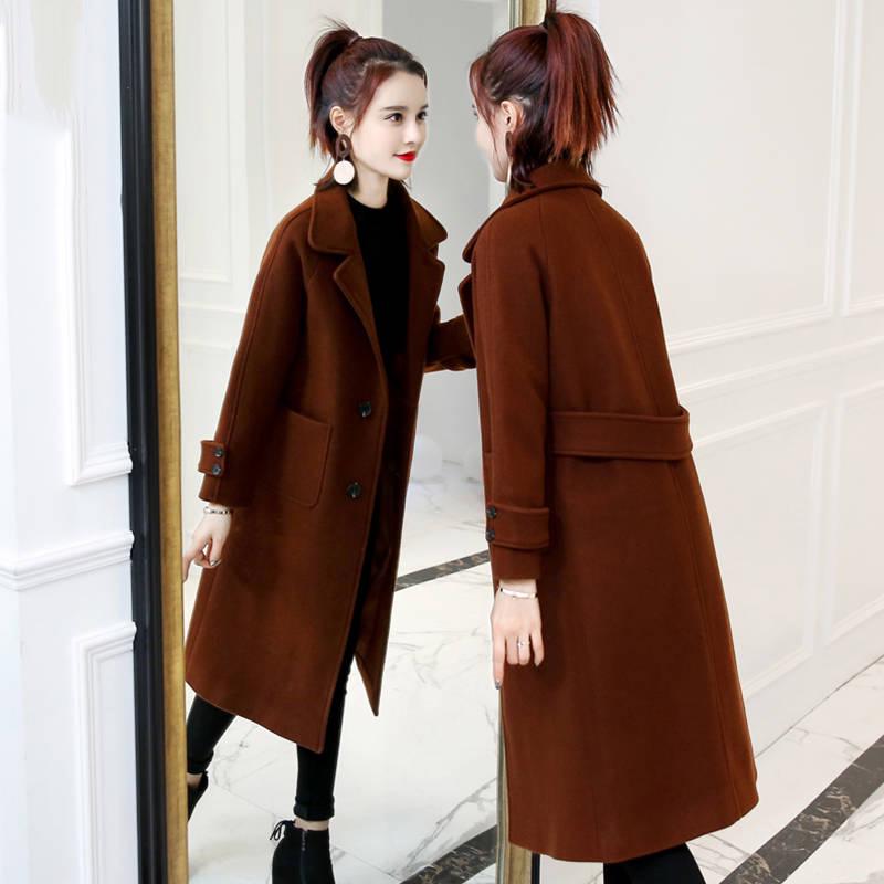 Overcoat Women Outerwear Long Slim Blend Jacket Wool Coat Autumn Cashmere Clothes Warm Tops