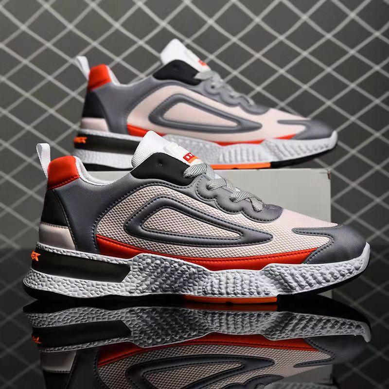 Men's Sports Shoes Ultra-light Running Shoes Non-slip Soft Bottom Shock-absorbing Rebound Fitness Shoes Four Seasons Breathable Training Shoes