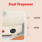 1000W Dual-speed Mini Electric Heat Pot Non-stick Multi-function Electric Skillet Small Frying Pan Wok